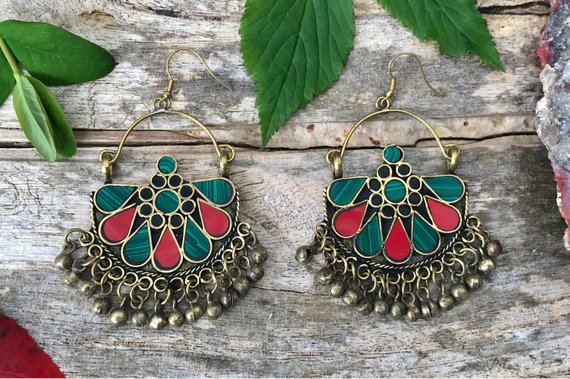 bohemian folklore earrings